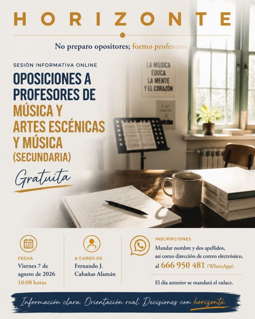oposiciones música y artes escénicas